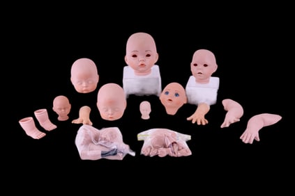 Assortment of Porcelain Doll Parts