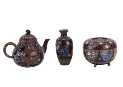 Fine Asian Cloisonne (3 Pcs)