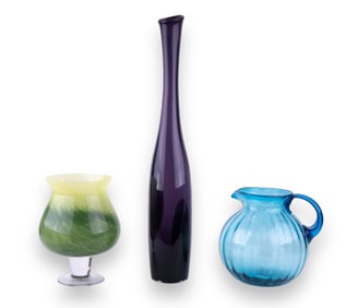 Art Glass Vases & Pitcher