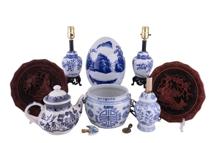 Blue Willow & Blue / White Asian Porcelain