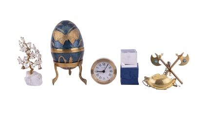 Tiffany & Co Clock & Brass Decoratives
