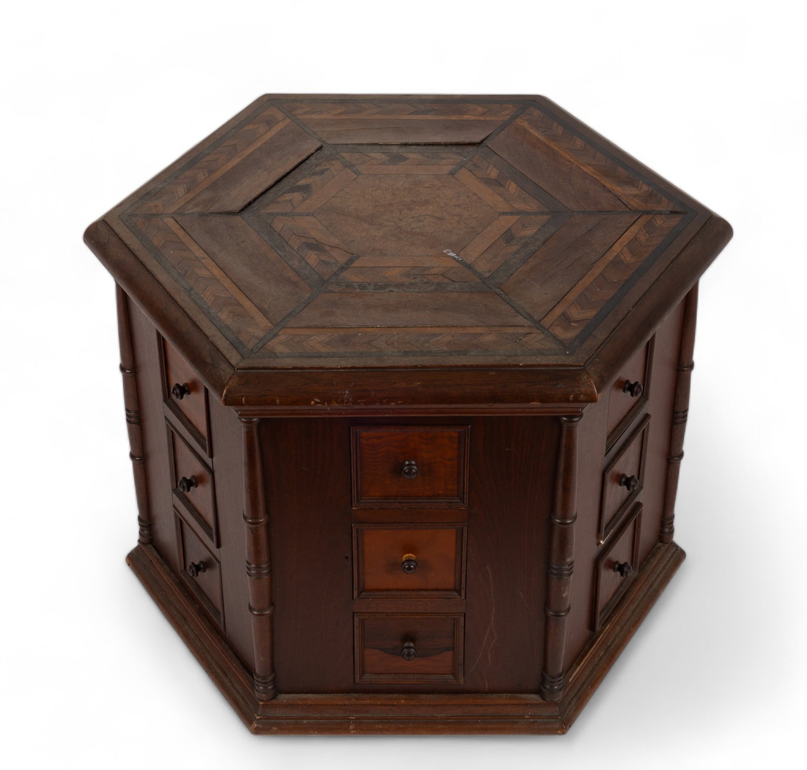 Hexagonal Shaped Spice / Curio Cabinet (1 of 10)