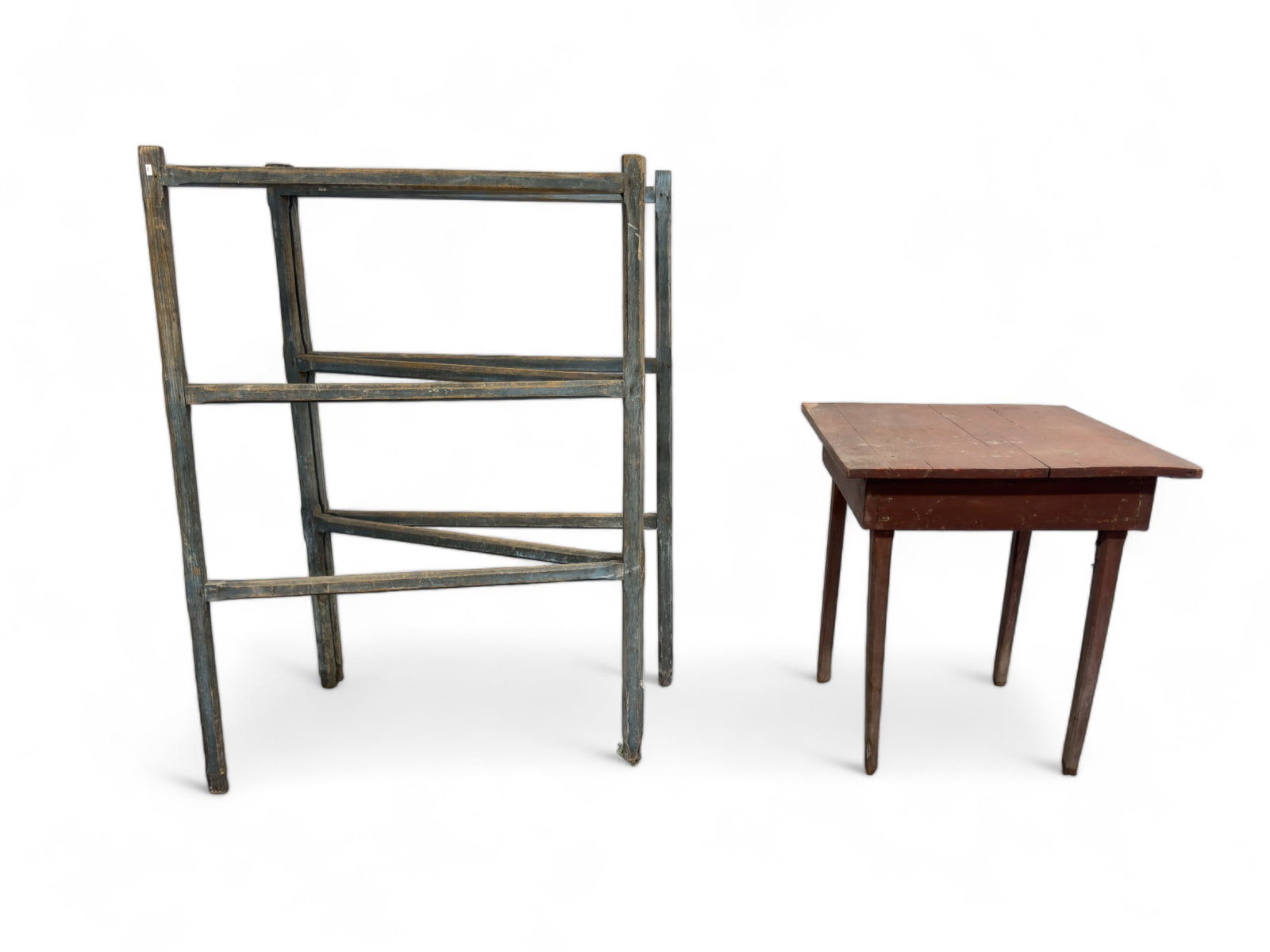 Primitive Quilt Rack and Painted Table (1 of 8)