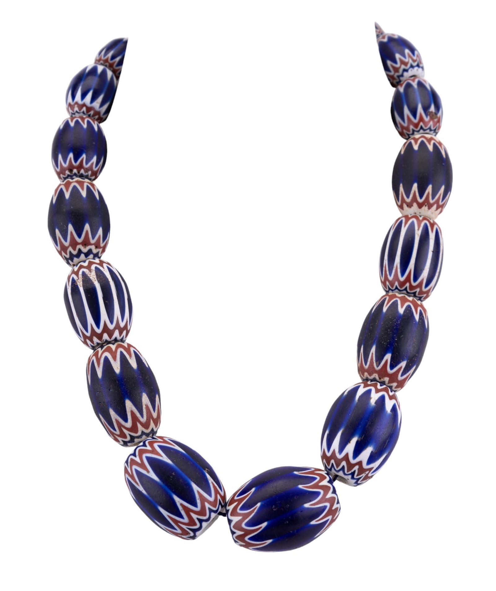 Antique Chevron Trade Bead Necklace (1 of 6)