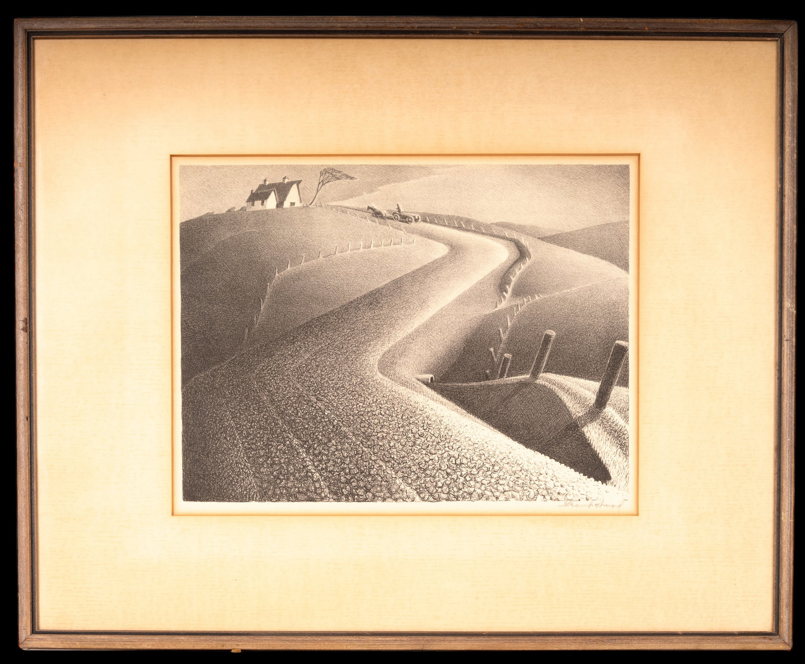 Grant Wood "March" Signed Lithograph (1 of 5)