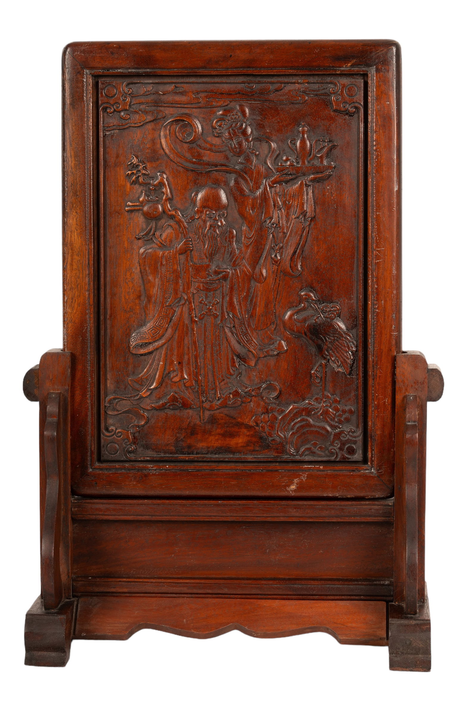Qing Dynasty Style Carved Wood Table Screen (1 of 11)