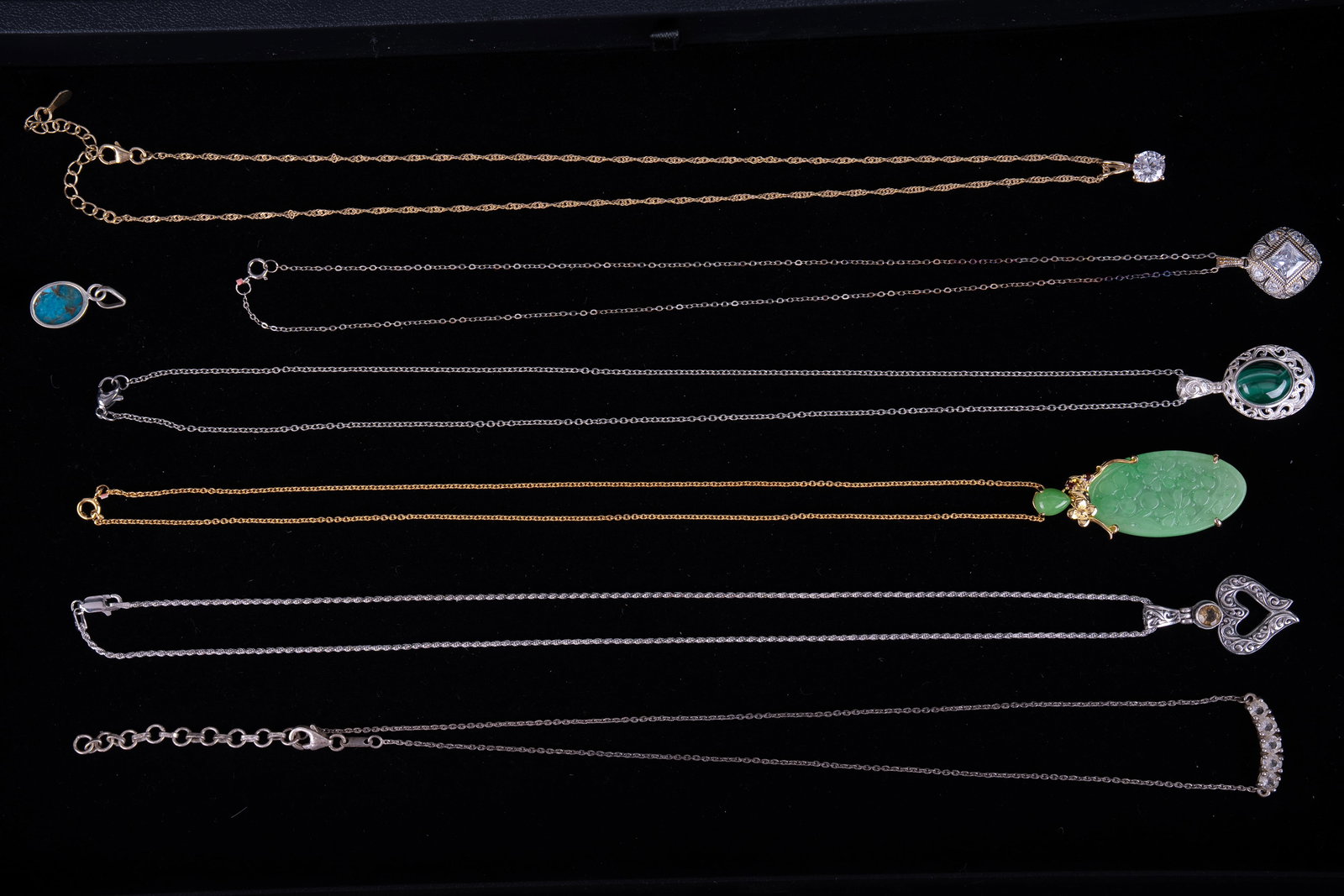 Jade, Citrine, Malachite & More Sterling Necklaces (1 of 11)