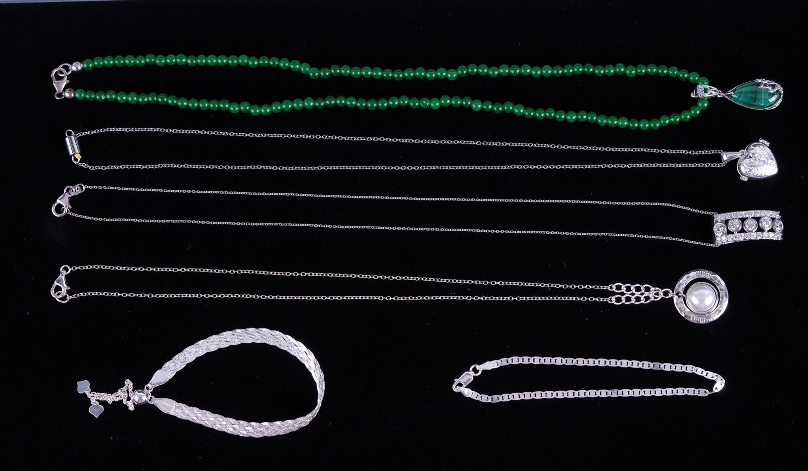 Malachite, Jade & More Sterling Jewelry (1 of 10)