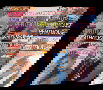 Vintage Penthouse & German Nude Photography Book: Collection of nineteen vintage Penthouse magazines from the 1970's and 1980's and "Das Aktfoto" German hardcover nude photography book 1985 (text in German).