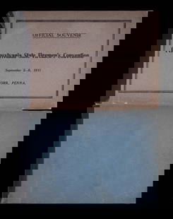 1911 York, PA State Firearms Convention Books: Includes two 1911 York, PA Fireman's convention publication.