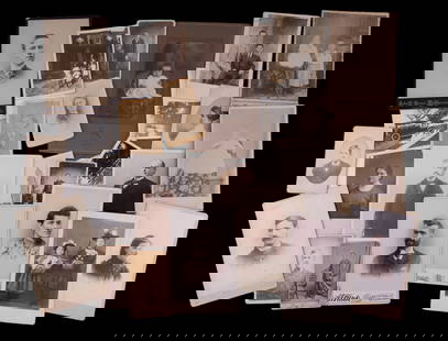 Antique Photos, Cabinet Cards, Carte De Vistas: Collection of antique photos including cabinet cards (includes William McKinley) (9), carte de vistas (7), and misc photos.