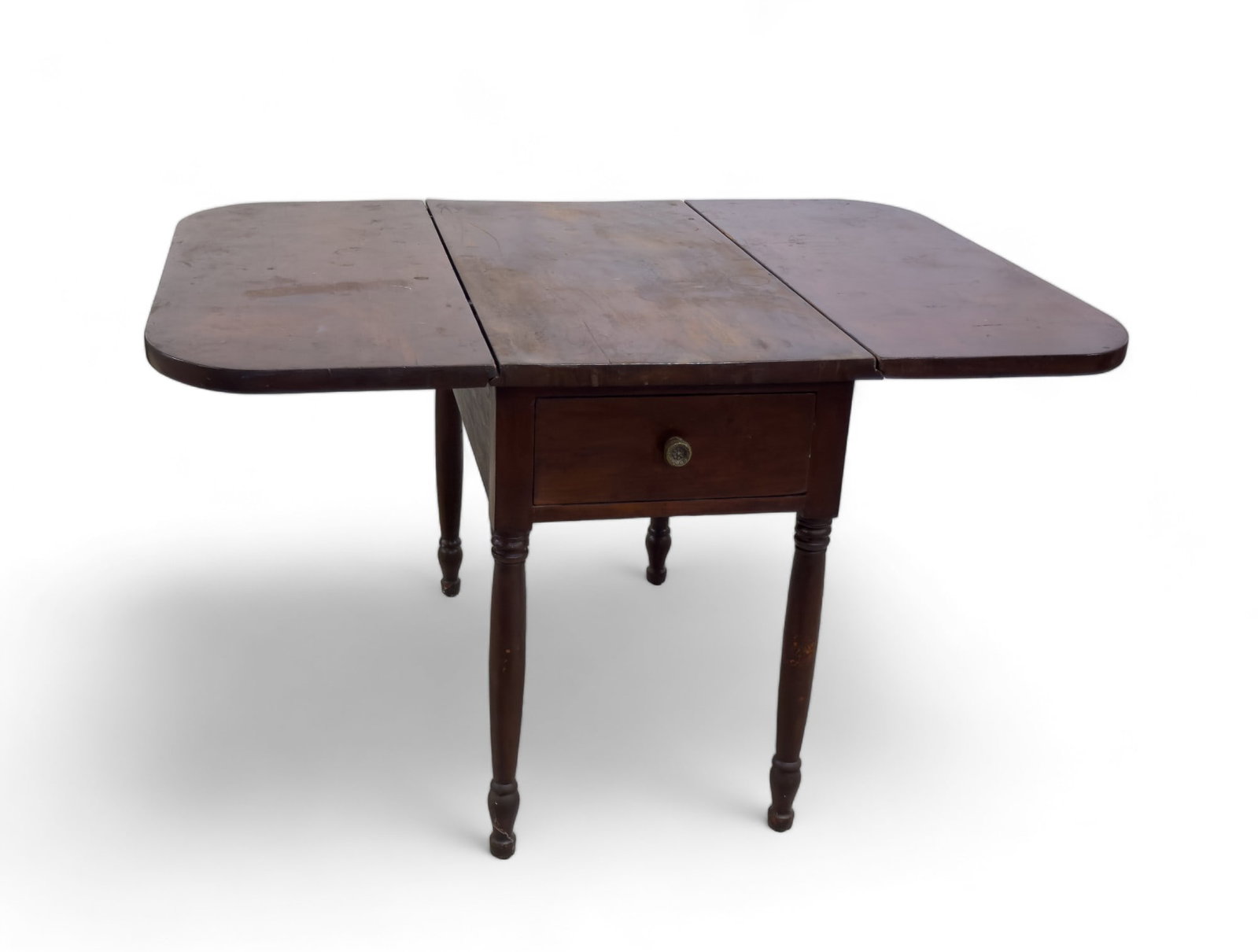 19th C Sheraton Breakfast Table, Possibly Southern: Sheraton Breakfast Table, possibly Southern origin. Approx 30 x 39 x 21in. Constructed with Heavy 1 1/8in boards