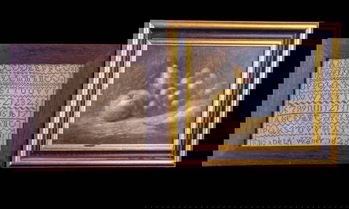 Antique Oil Painting and Sampler