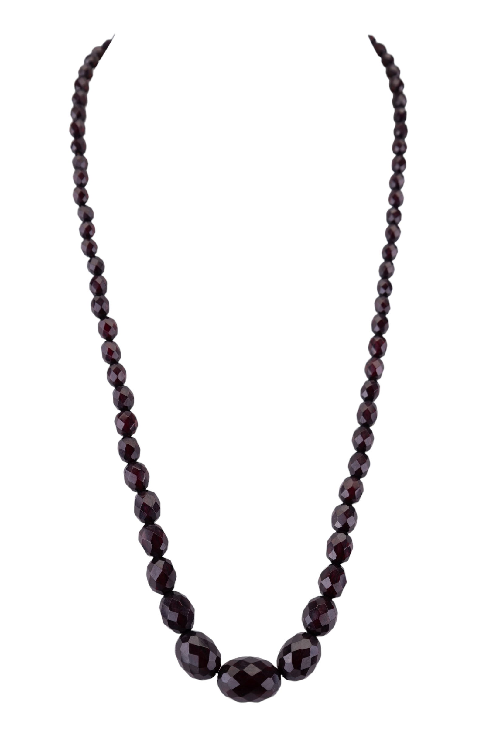 Vintage Cherry Amber Colored Necklace (1 of 3)