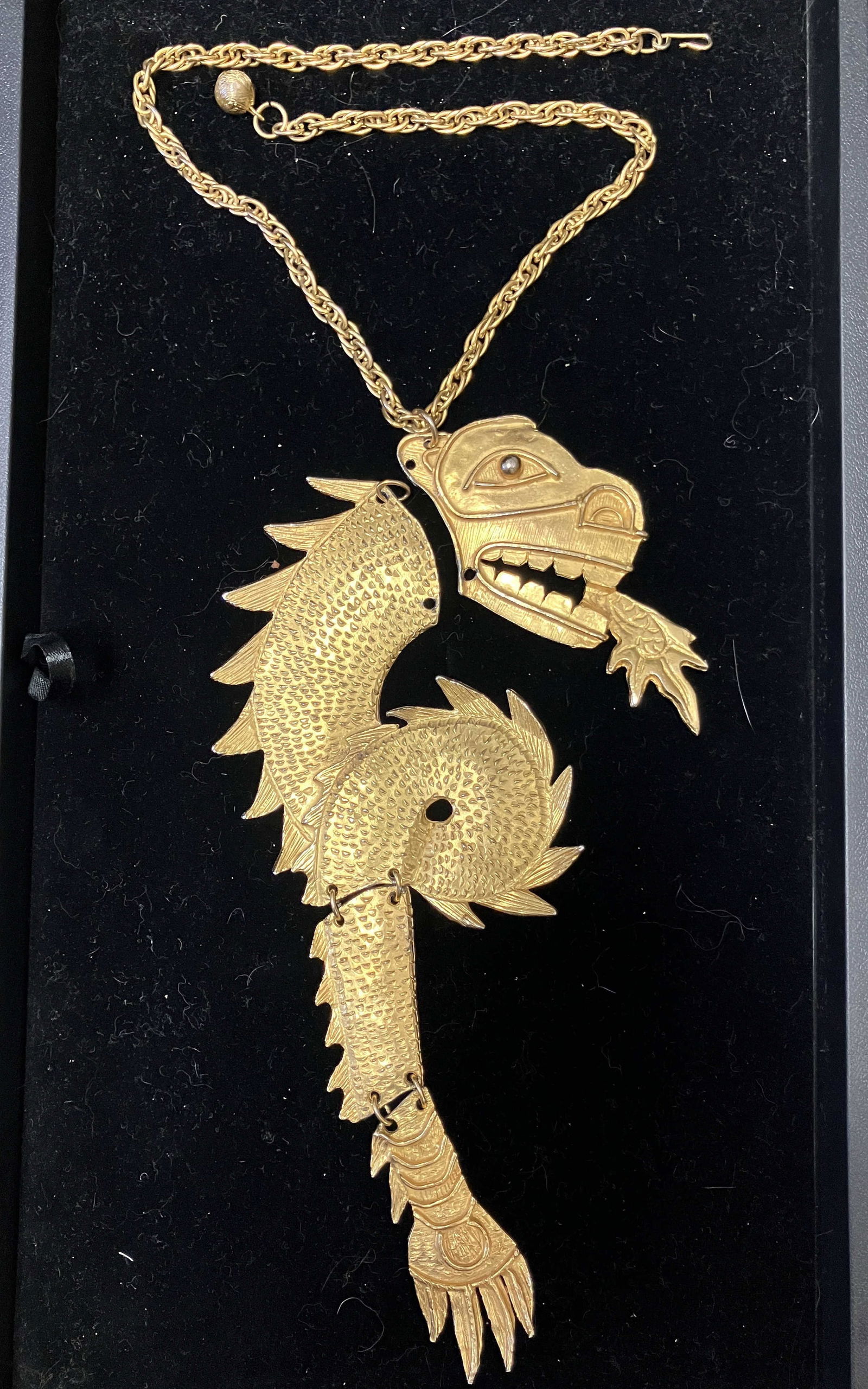 Kenneth J Lane Dragon Bib Necklace (1 of 4)