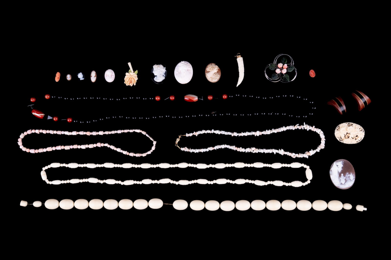 Carved Coral and Vintage Jewelry (1 of 11)