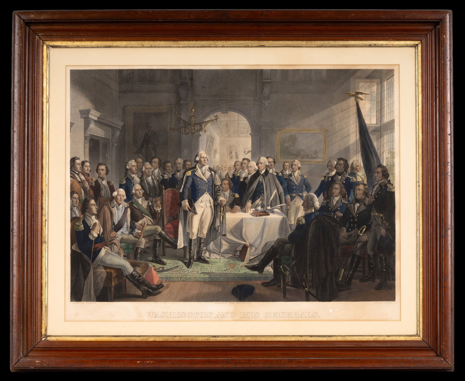 "Washington and His Generals" Color Engraving (1 of 20)