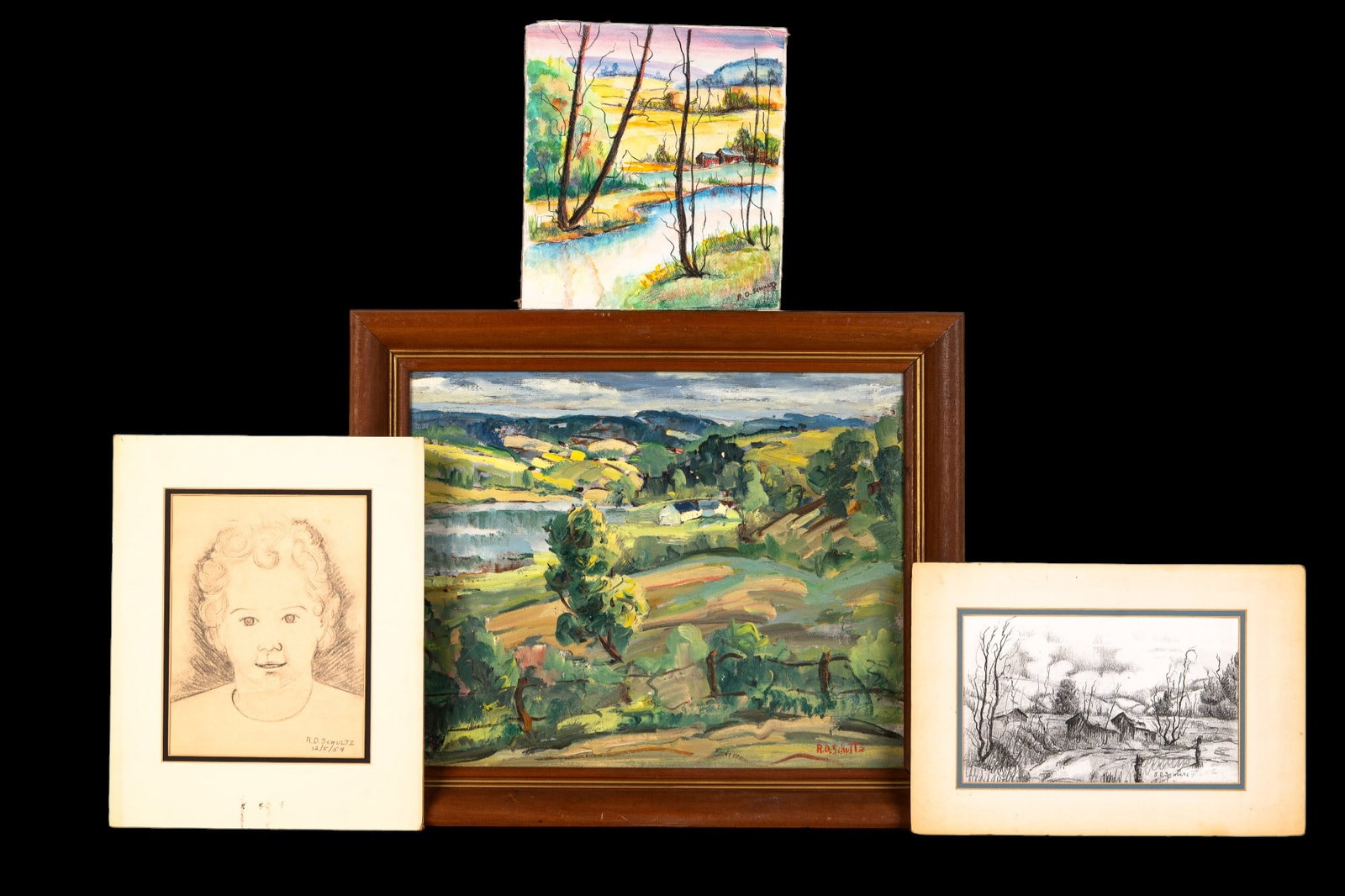 R.D. Schultz (AM 1915-2007) Painting & Drawings (1 of 19)