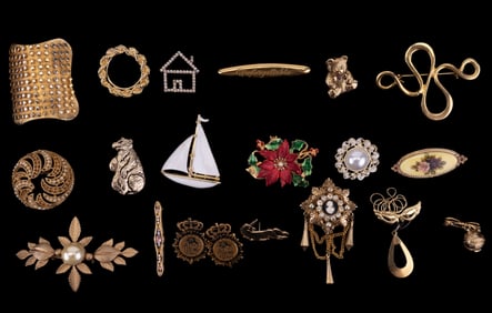 Hattie Carnegie, Coro, & More Pins & Brooches