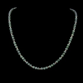 Jadeite and 14K Gold Necklace