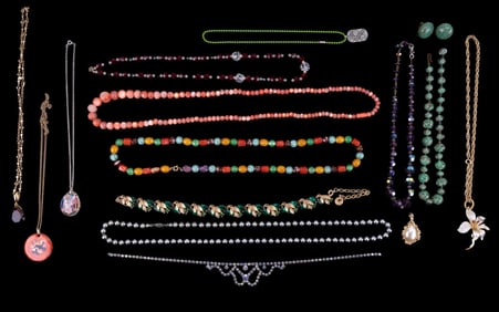 Vintage Murano Glass & Rhinestone Necklaces & More