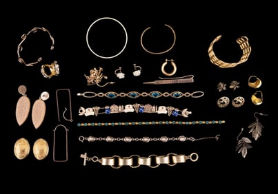 Cameo GF Bracelet & More Goldtone Costume