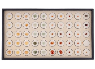 50 Natural Polished Stones (Citrine, Serpentine)