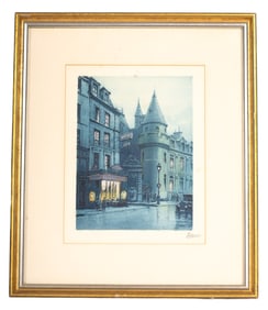 Marcel Julien Baron (FR 1897-1956) Colored Etching