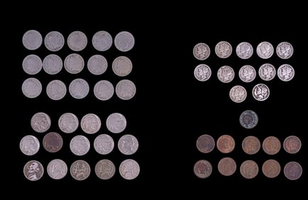 US Mercury Dimes, Indian Heads & Nickels
