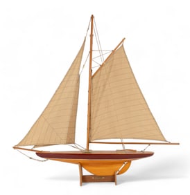 Vintage Model Sailboat with Stand