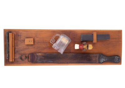 Antique Barbershop Shaving Station