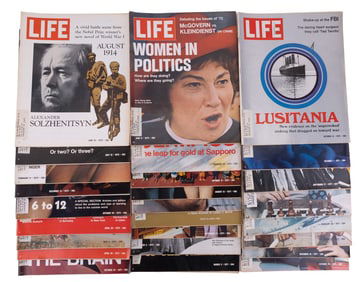 Twenty Five Vintage LIFE Magazines