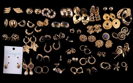 Gold Tone Fashion Earrings