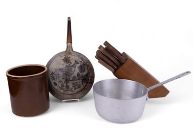 Vintage Crocks Pans & Knives