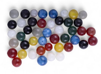 44 Vintage/Semi-Antique Pewee Marbles