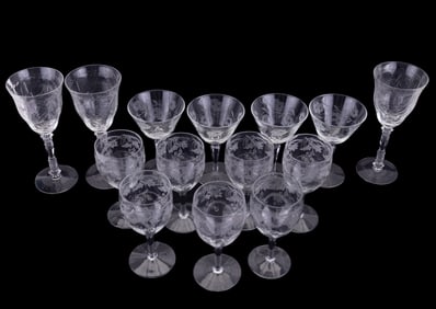 Depression Era Glass Stemware Collection