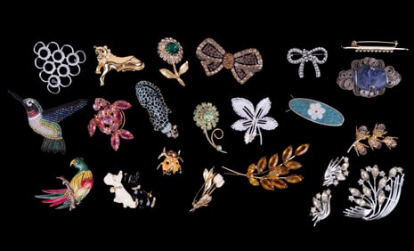 Floral & Animal Brooches, Some Designer