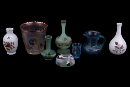 Art and Crackle Glass, Wedgewood, Vases