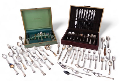 Silver & SP Flatware Gorham, Rogers (4 sets)