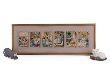 Vintage and Antique Cat Collectibles (3 pcs)