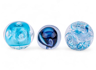 Jim Karg Glassworks Paperweights (3)