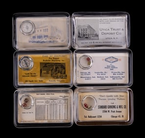 Antique Glass Advertising Paperweights