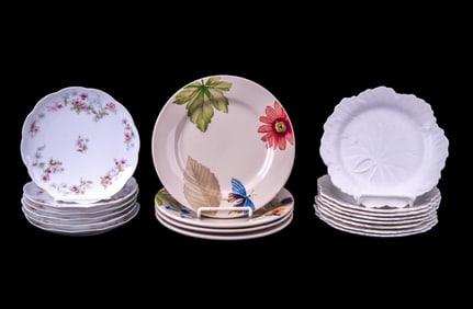 Haviland, Wedgewood, and Longaberger Plates.