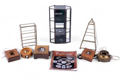 Lighted Table Display Cases, Paperweight Book