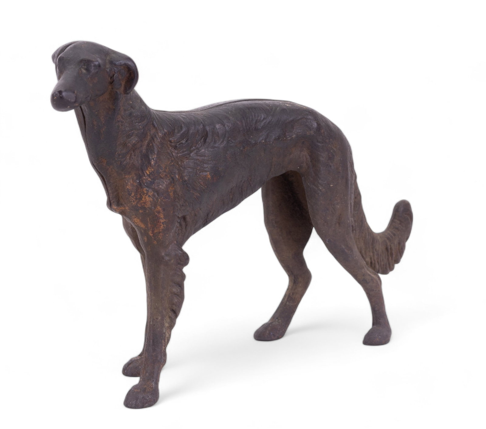 Antique Cast-Iron Doorstop Russian Wolfhound (1 of 7)