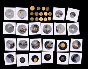 36 Antique Metal Buttons