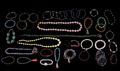 Hand Painted Chinese Porcelain Necklace & More