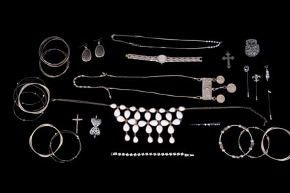 Silvertone Lenin Coin Pendant Necklace & More