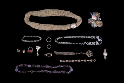 Micromosaic Goldtone Bracelet & Costume Jewelry