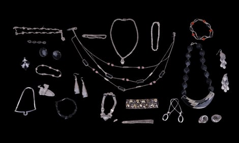 Silvertone, Rhinestone, Onyx Theme & More Costume